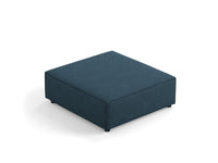 Cosmopolitan Design - Pouf "Arendal" in ciniglia con effetto a coste blu scuro 