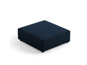 Cosmopolitan Design - Pouf "Arendal" in ciniglia con effetto a coste blu reale 