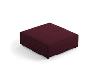 Cosmopolitan Design - Pouf "Arendal" in ciniglia con effetto a coste rubino 