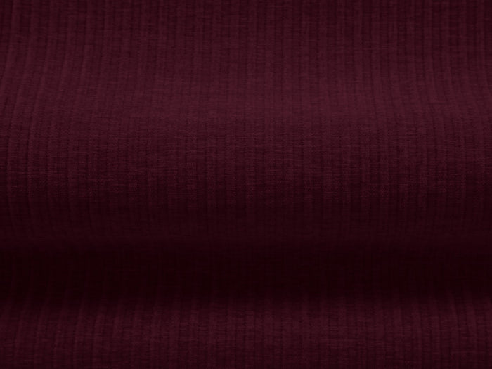 Cosmopolitan Design - Pouf "Arendal" in ciniglia con effetto a coste rubino 