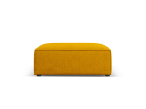 Cosmopolitan Design - Pouf "Arendal" in ciniglia con effetto a coste senape 