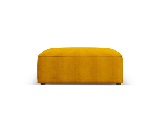 Cosmopolitan Design - Pouf "Arendal" in ciniglia con effetto a coste senape 