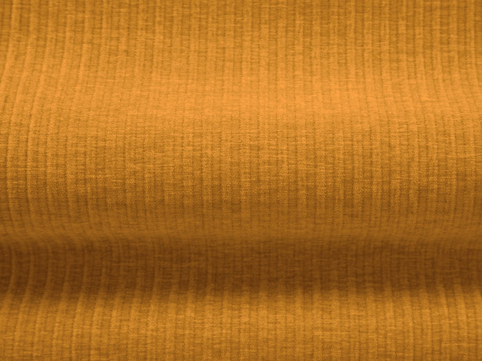 Cosmopolitan Design - Pouf "Arendal" in ciniglia con effetto a coste senape 