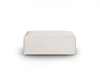 Cosmopolitan Design - Pouf "Mackay" in velluto strutturato avorio 