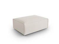 Cosmopolitan Design - Pouf "Mackay" in velluto strutturato avorio 