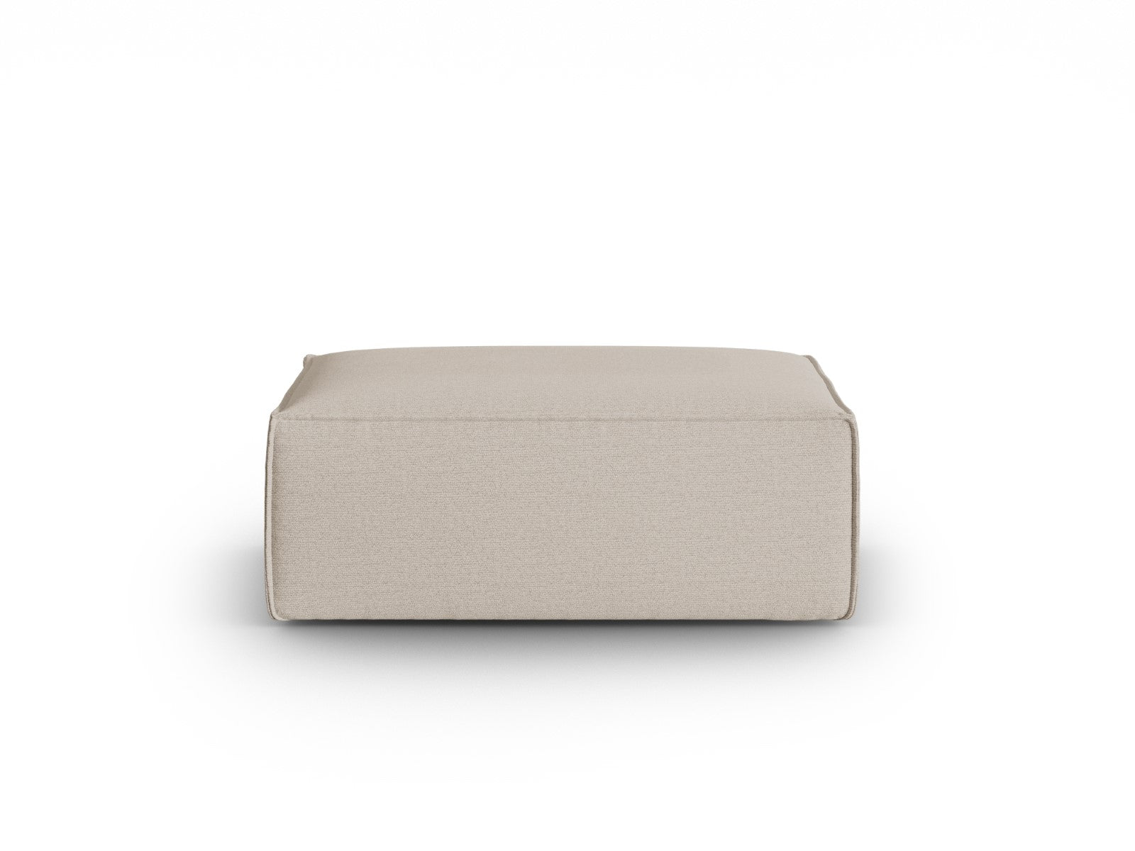 Cosmopolitan Design - Pouf "Mackay" in velluto strutturato beige 