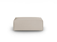 Cosmopolitan Design - Pouf "Mackay" in velluto strutturato beige 