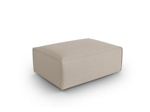 Cosmopolitan Design - Pouf "Mackay" in velluto strutturato beige 