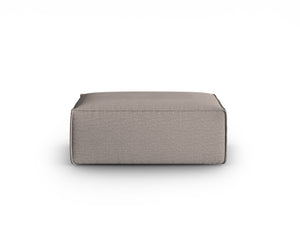 Cosmopolitan Design - Pouf "Mackay" in velluto strutturato cappuccino 