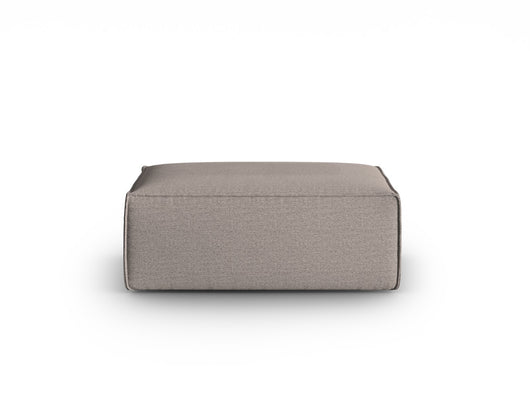 Cosmopolitan Design - Pouf "Mackay" in velluto strutturato cappuccino 
