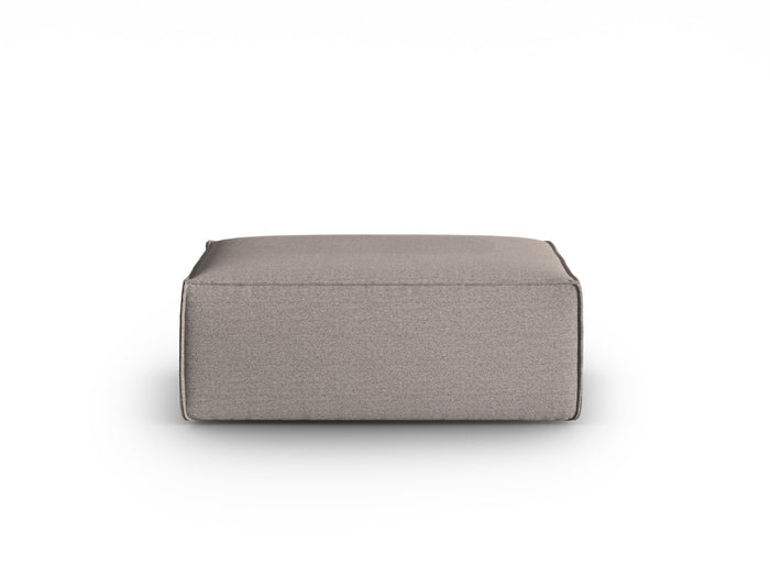 Cosmopolitan Design - Pouf "Mackay" in velluto strutturato cappuccino 