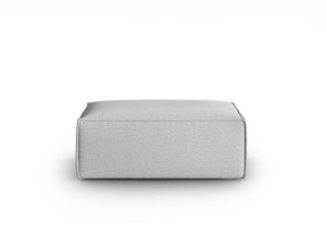 Cosmopolitan Design - Pouf "Mackay" in velluto strutturato grigio 