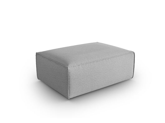 Cosmopolitan Design - Pouf "Mackay" in velluto strutturato grigio 