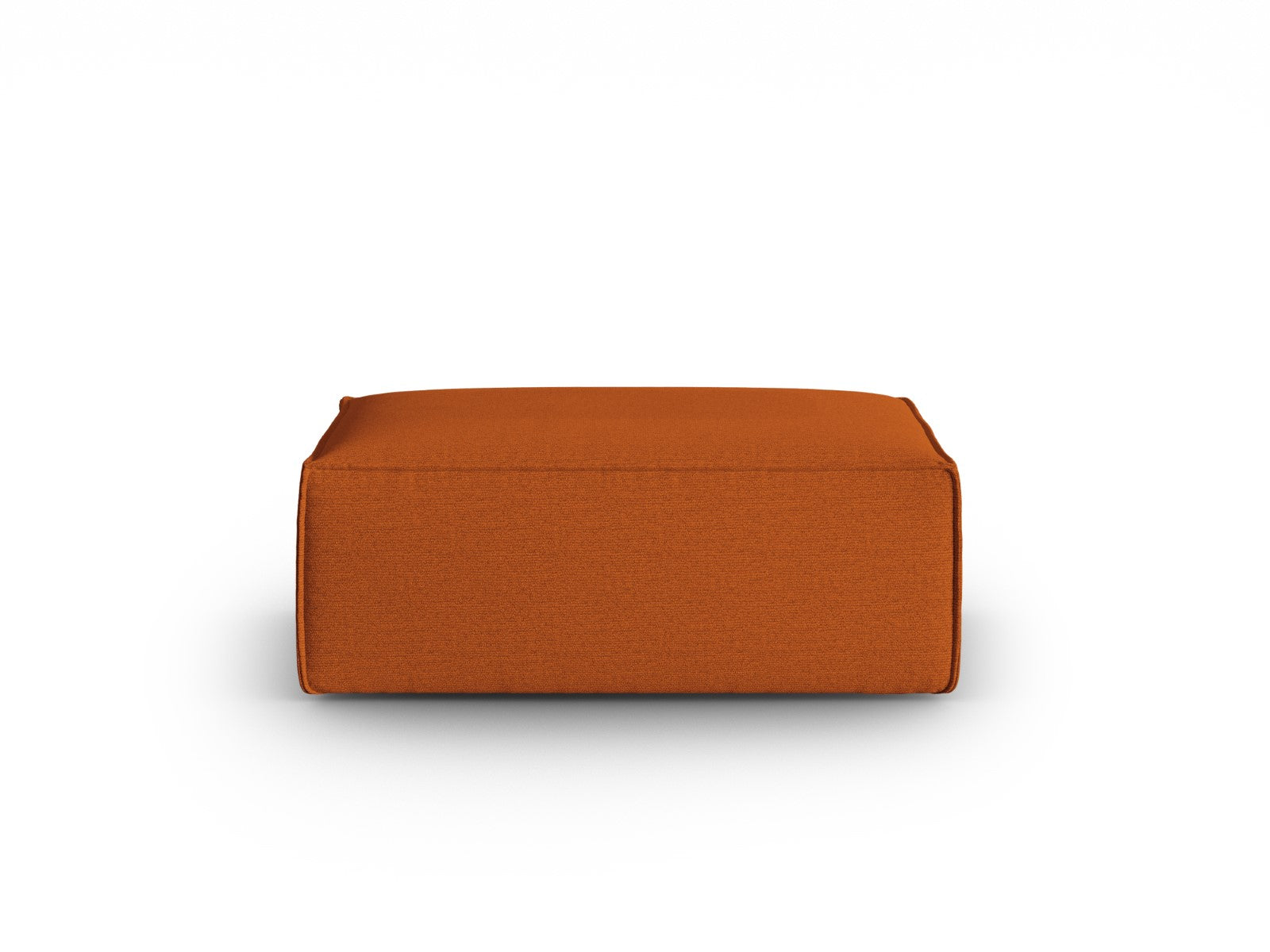 Cosmopolitan Design - Pouf "Mackay" in velluto strutturato terracotta 