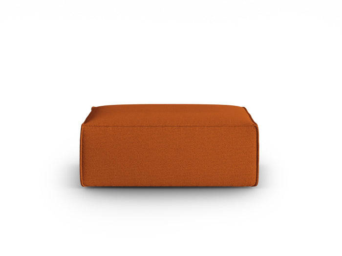 Cosmopolitan Design - Pouf "Mackay" in velluto strutturato terracotta 