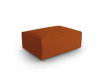 Cosmopolitan Design - Pouf "Mackay" in velluto strutturato terracotta 