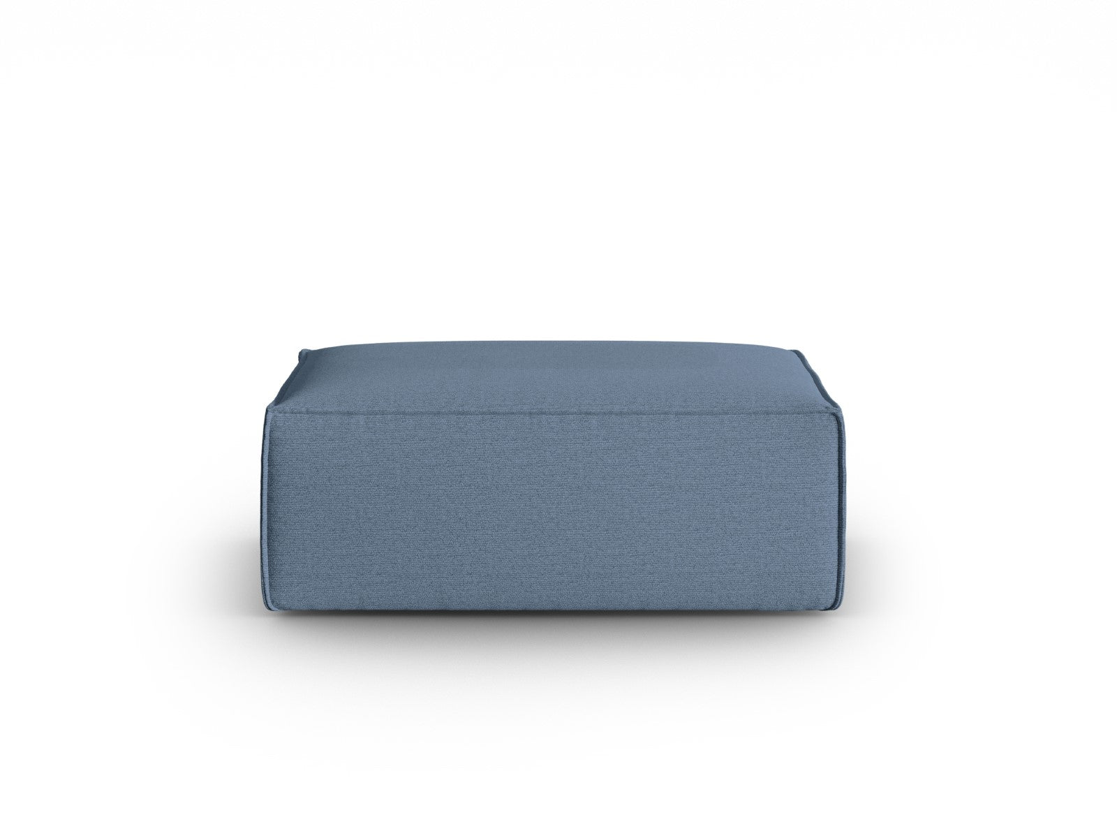 Cosmopolitan Design - Pouf "Mackay" in velluto strutturato jeans blu 