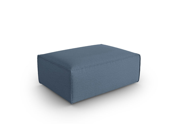 Cosmopolitan Design - Pouf "Mackay" in velluto strutturato jeans blu 