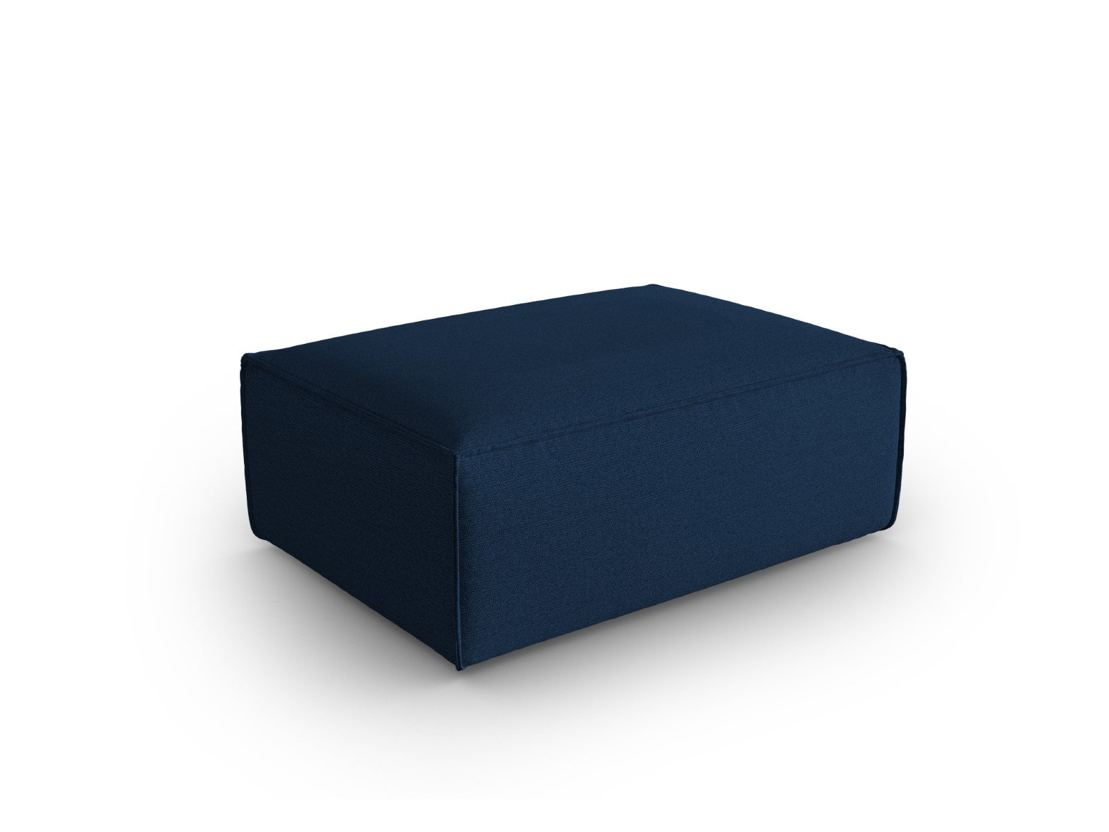 Cosmopolitan Design - Pouf "Mackay" in velluto strutturato blu scuro 