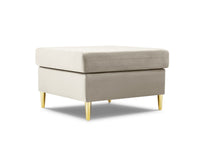 Cosmopolitan Design - Pouf "Kyoto" in velluto beige chiaro 