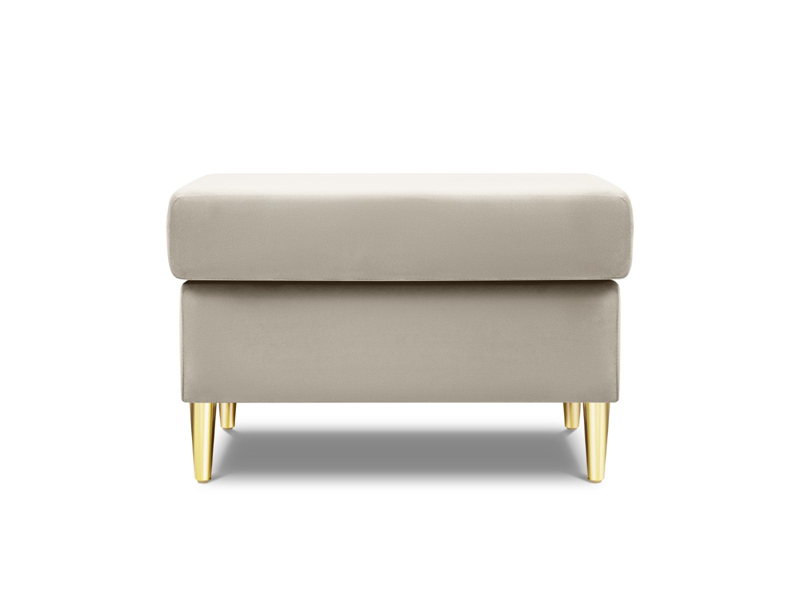 Cosmopolitan Design - Pouf "Kyoto" in velluto beige chiaro 