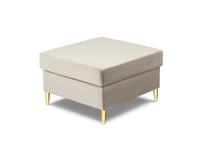 Cosmopolitan Design - Pouf "Kyoto" in velluto beige chiaro 