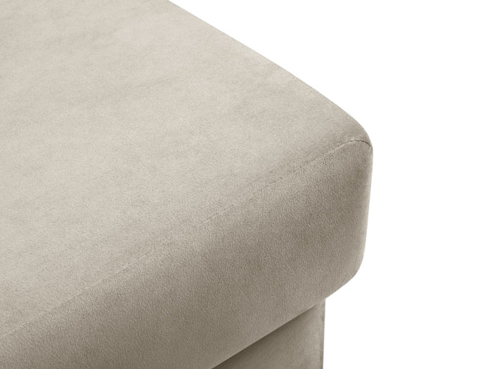 Cosmopolitan Design - Pouf "Kyoto" in velluto beige chiaro 