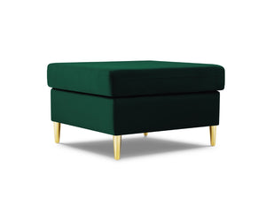 Cosmopolitan Design - Pouf "Kyoto" in velluto verde bottiglia 