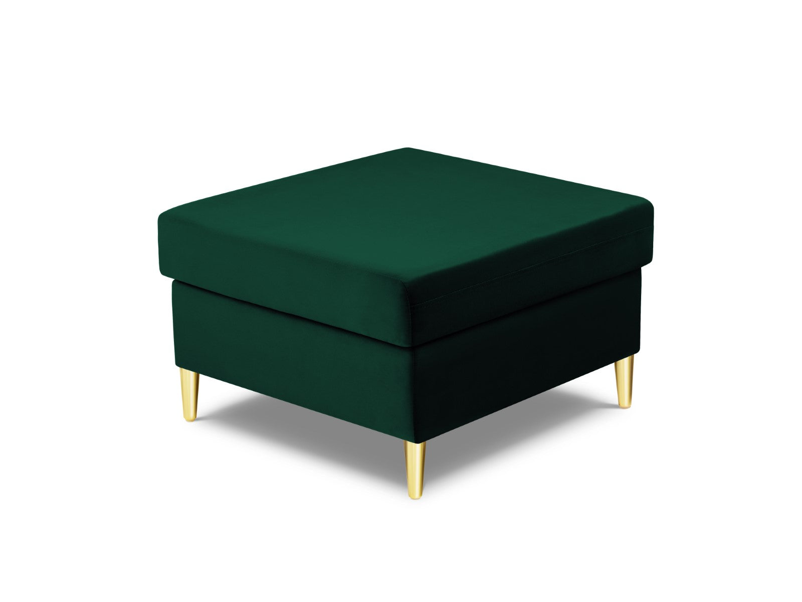Cosmopolitan Design - Pouf "Kyoto" in velluto verde bottiglia 