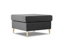 Cosmopolitan Design - Pouf "Kyoto" in velluto grigio chiaro 