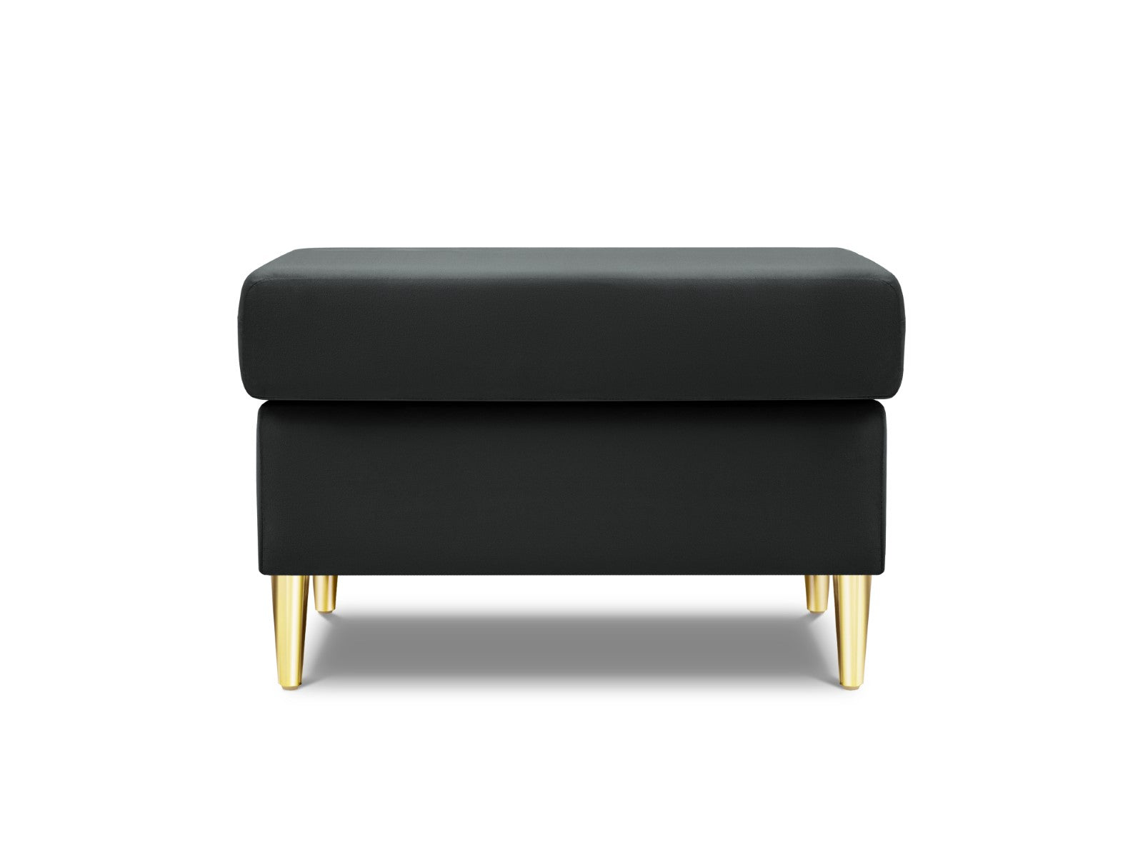 Cosmopolitan Design - Pouf "Kyoto" in velluto grigio scuro 