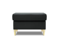 Cosmopolitan Design - Pouf "Kyoto" in velluto grigio scuro 