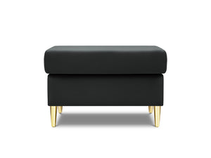 Cosmopolitan Design - Pouf "Kyoto" in velluto grigio scuro 