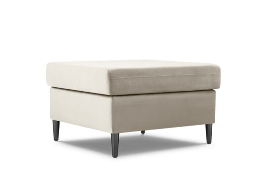 Cosmopolitan Design - Pouf "Kyoto" in velluto beige chiaro 