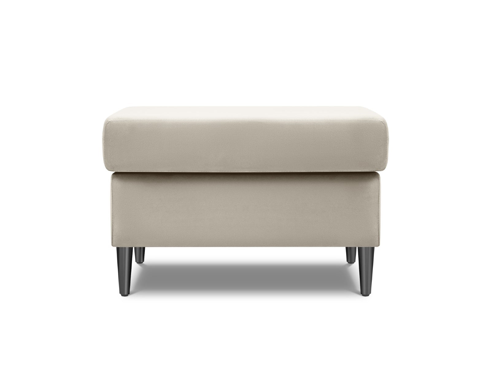 Cosmopolitan Design - Pouf "Kyoto" in velluto beige chiaro 