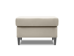 Cosmopolitan Design - Pouf "Kyoto" in velluto beige chiaro 