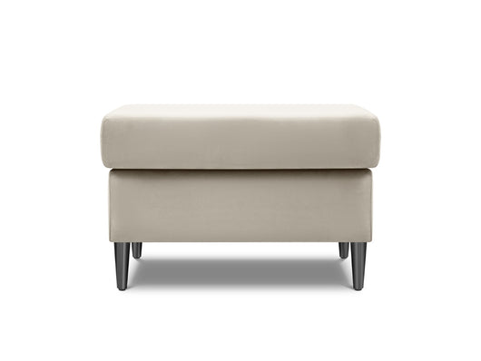 Cosmopolitan Design - Pouf "Kyoto" in velluto beige chiaro 