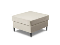Cosmopolitan Design - Pouf "Kyoto" in velluto beige chiaro 