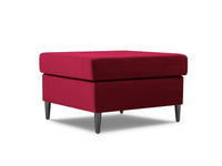 Cosmopolitan Design - Pouf "Kyoto" in velluto rosso 