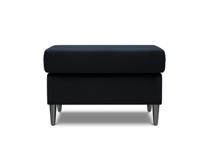 Cosmopolitan Design - Pouf "Kyoto" in velluto blu scuro 