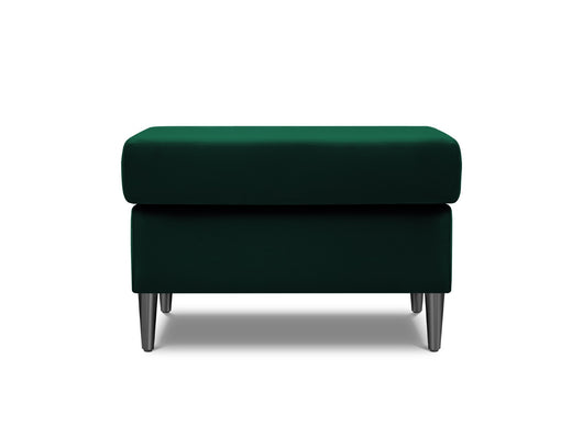 Cosmopolitan Design - Pouf "Kyoto" in velluto verde bottiglia 