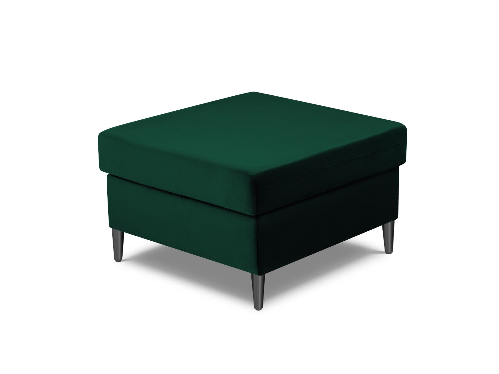 Cosmopolitan Design - Pouf "Kyoto" in velluto verde bottiglia 