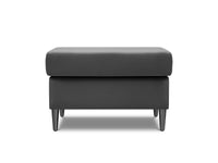 Cosmopolitan Design - Pouf "Kyoto" in velluto grigio chiaro 