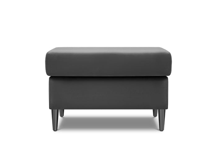 Cosmopolitan Design - Pouf "Kyoto" in velluto grigio chiaro 