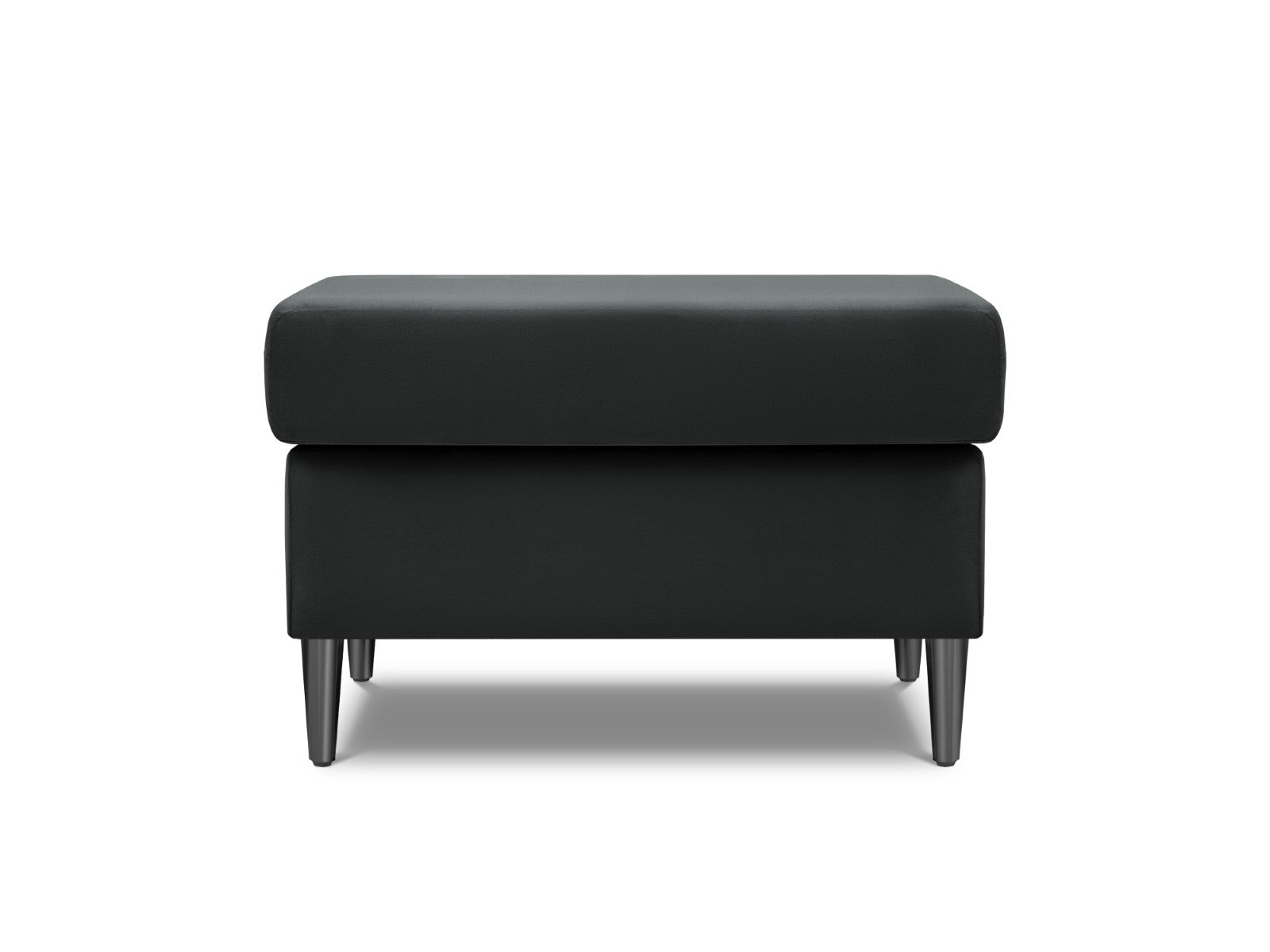 Cosmopolitan Design - Pouf "Kyoto" in velluto grigio scuro 