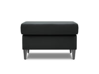 Cosmopolitan Design - Pouf "Kyoto" in velluto grigio scuro 