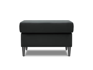 Cosmopolitan Design - Pouf "Kyoto" in velluto grigio scuro 