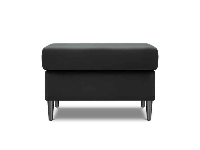 Cosmopolitan Design - Pouf "Kyoto" in velluto grigio scuro 