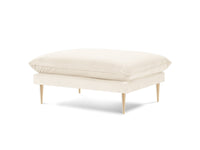 Cosmopolitan Design - Pouf "Vienna" in velluto beige chiaro 