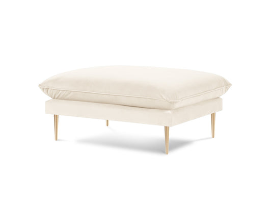 Cosmopolitan Design - Pouf "Vienna" in velluto beige chiaro 